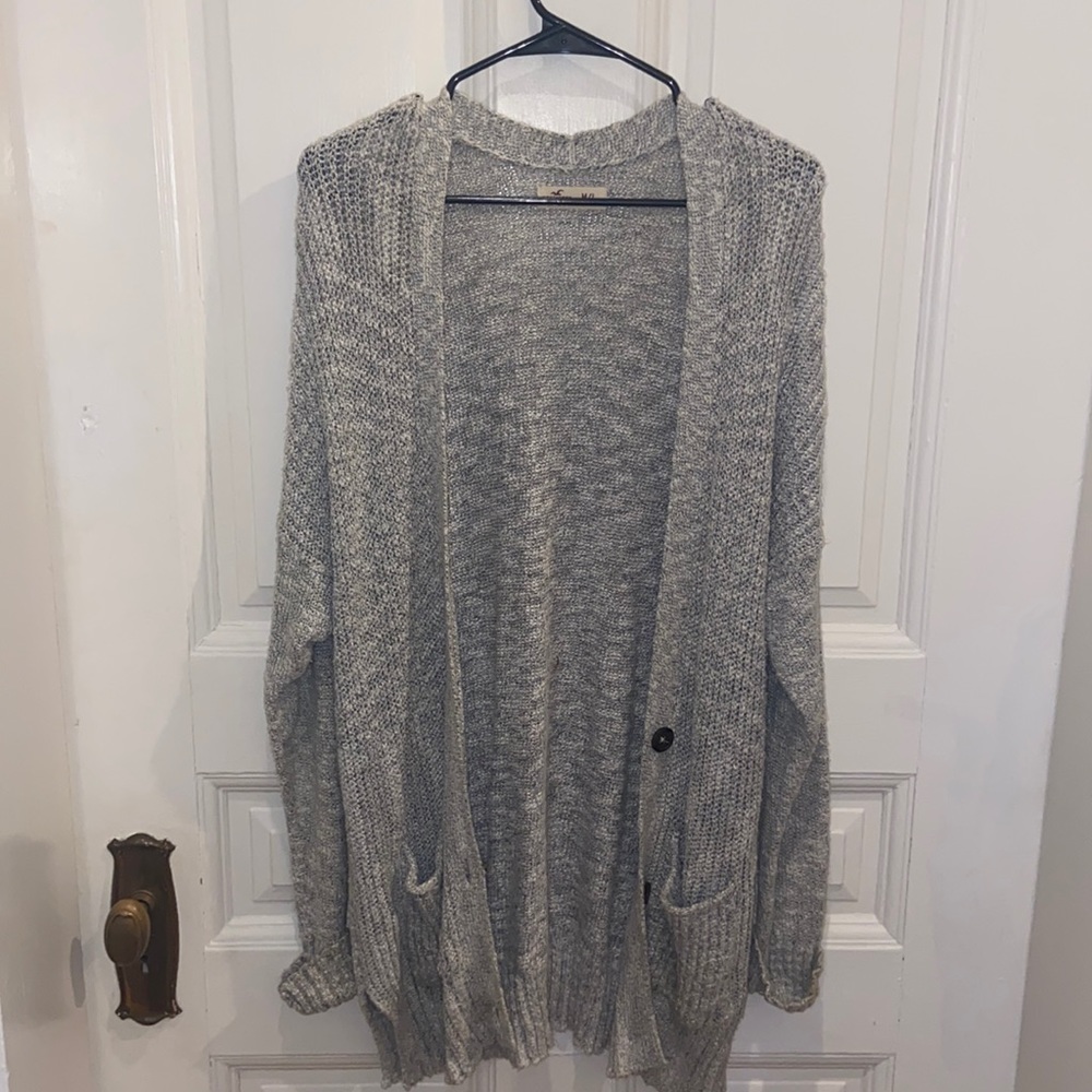 Hollister Oversized Gray Cardigan
